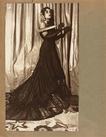 (CROSS DRESSING) A rare album with more than 150 exceptional photographs, all featuring highly stylized and elegant men cross dressing.